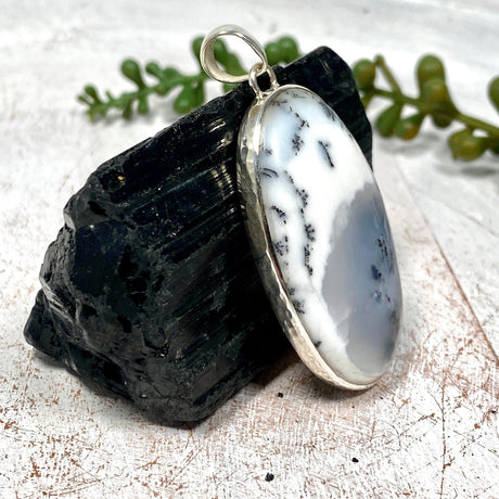 Dendritic Opal oval pendant KPGJ3556 - Nature's Magick