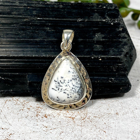 Dendritic Opal small teardrop pendant KPGJ3559 - Nature's Magick