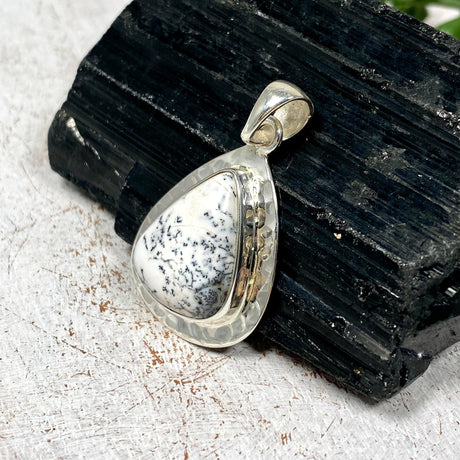 Dendritic Opal small teardrop pendant KPGJ3559 - Nature's Magick