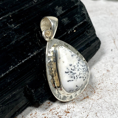 Dendritic Opal small teardrop pendant KPGJ3559 - Nature's Magick