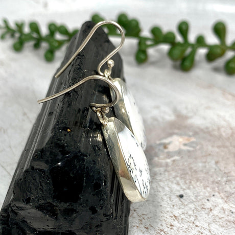 Dendritic Opal teardrop earrings KEGJ1017 - Nature's Magick