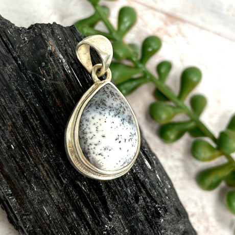 Dendritic Opal teardrop pendant KPGJ3013 - Nature's Magick