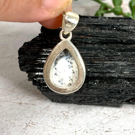 Dendritic Opal teardrop pendant KPGJ3013 - Nature's Magick