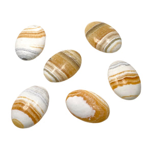 Dendritic Orange and White Calcite Palmstone DOCP - Nature's Magick