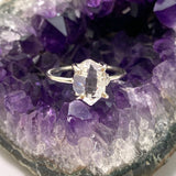 Diamond Quartz Raw Fine Band Ring Size 7 PRGJ785