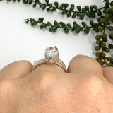 Diamond Quartz Raw Split Band Ring Size 6.5 PRGJ780