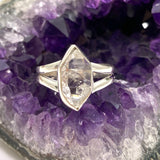 Diamond Quartz Raw Split Band Ring Size 6.5 PRGJ780