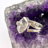 Diamond Quartz Raw Split Band Ring Size 7.5 PRGJ781