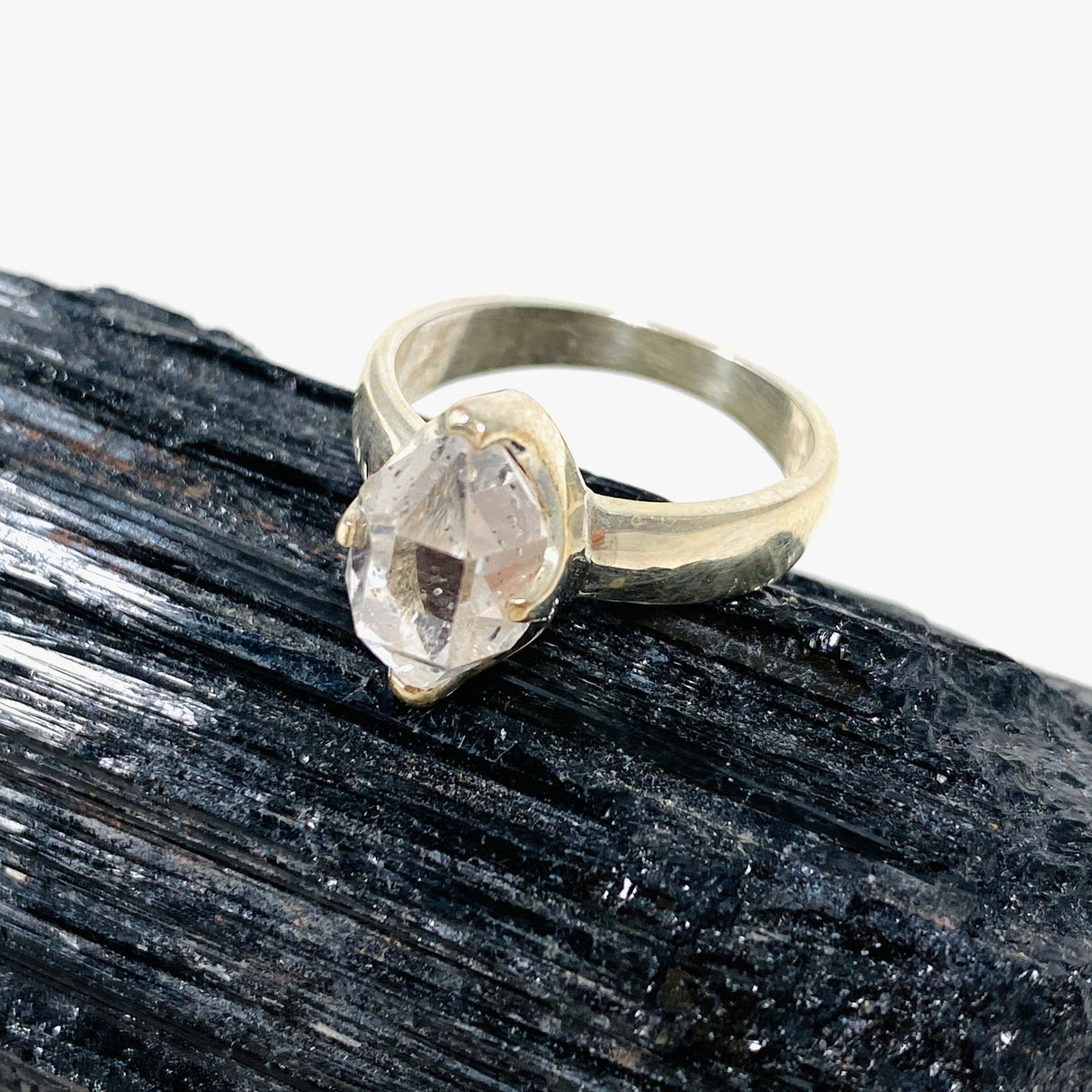 Diamond Quartz Ring Size 6 PRGJ290 - Nature's Magick