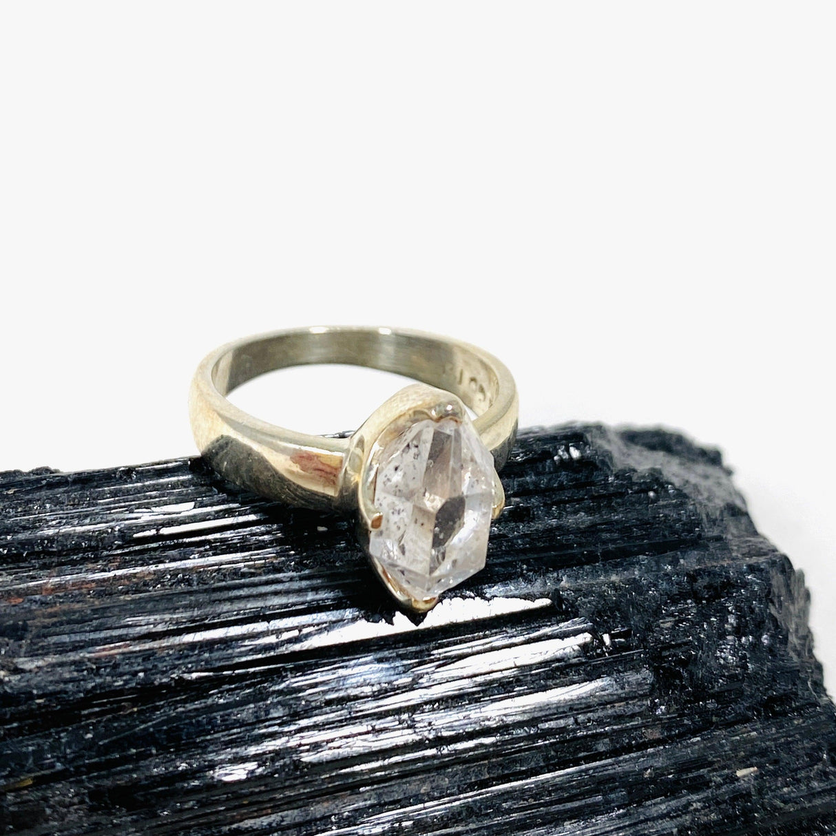 Diamond Quartz Ring Size 6 PRGJ290 - Nature's Magick