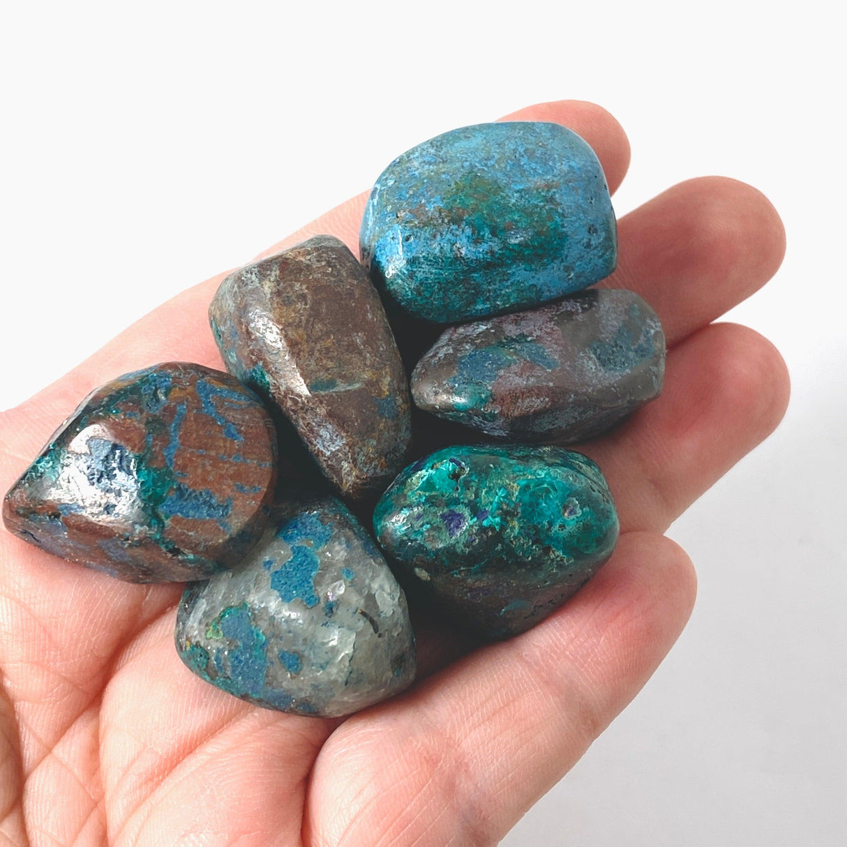 Dioptase tumbled stones - Nature's Magick