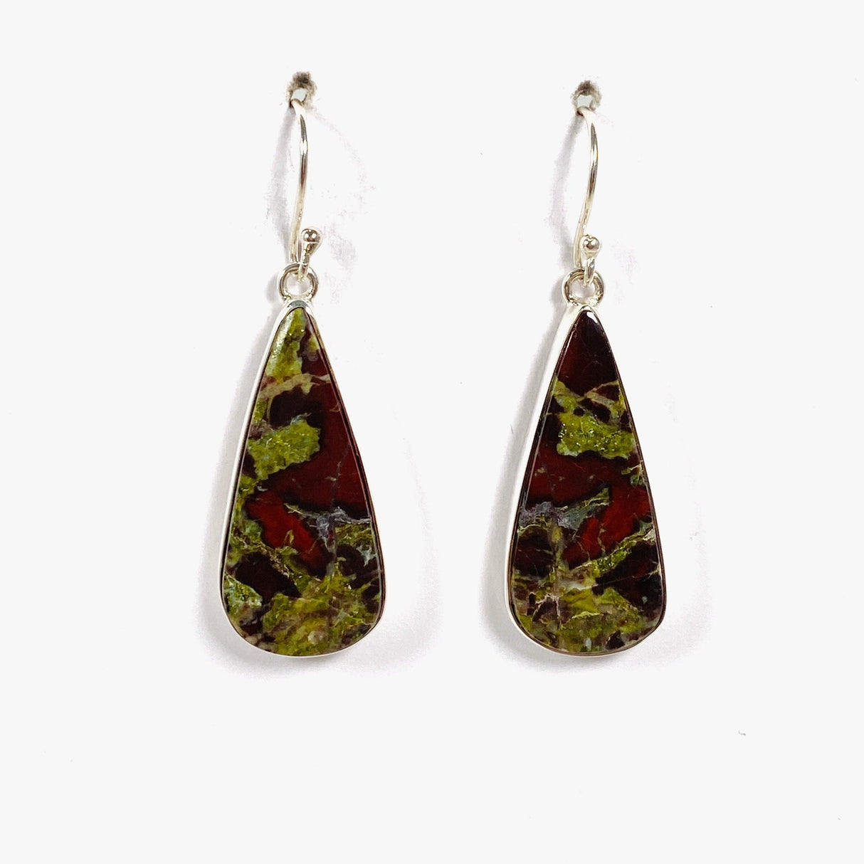 Dragon Blood Stone Teardrop Earrings KEGJ1435 - Nature's Magick