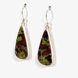 Dragon Blood Stone Teardrop Earrings KEGJ1435 - Nature's Magick