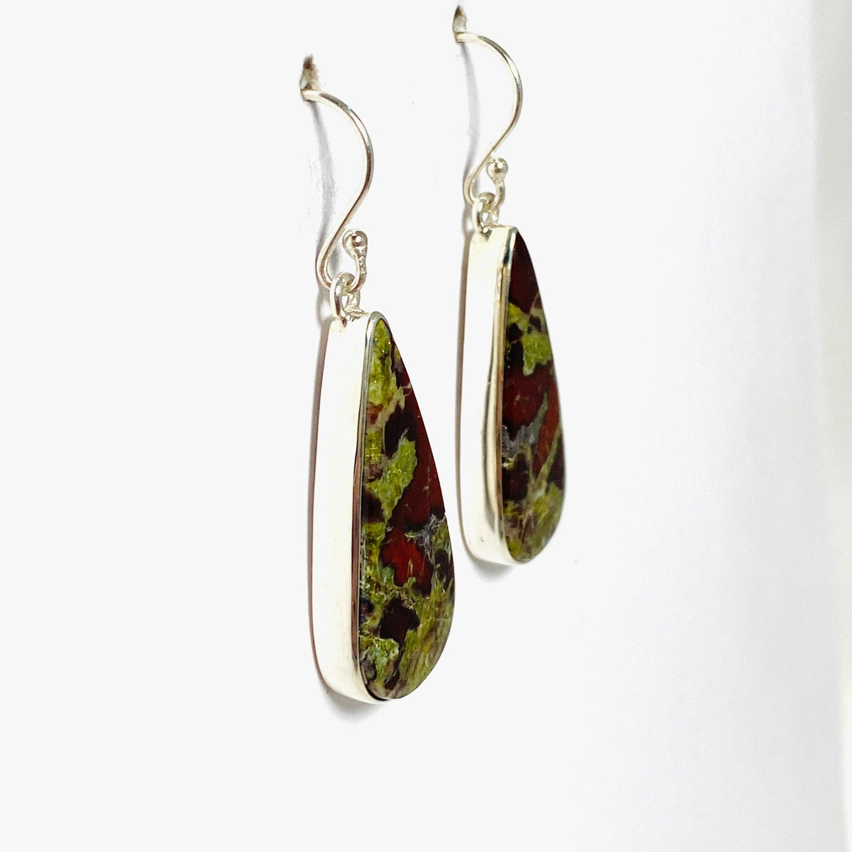 Dragon Blood Stone Teardrop Earrings KEGJ1435 - Nature's Magick