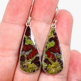 Dragon Blood Stone Teardrop Earrings KEGJ1435 - Nature's Magick