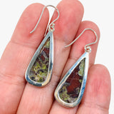 Dragon Blood Stone Teardrop Earrings KEGJ1435 - Nature's Magick