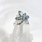 Dragonfly Ring with Faceted Aquamarine R3887 - Nature's Magick