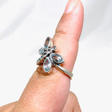 Dragonfly Ring with Faceted Aquamarine R3887 - Nature's Magick