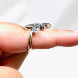 Dragonfly Ring with Faceted Aquamarine R3887 - Nature's Magick