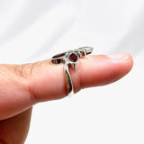 Dragonfly Ring with Faceted Garnet R3887 - Nature's Magick