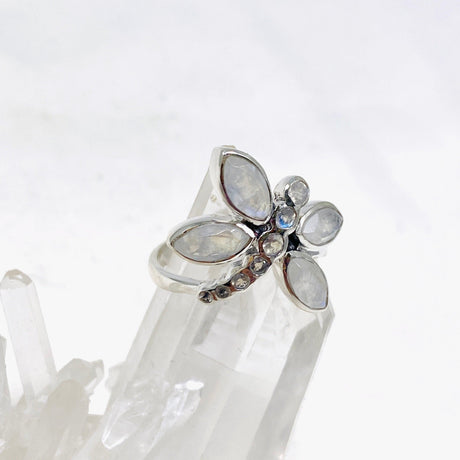 Dragonfly Ring with Faceted Moonstone R3887 - Nature's Magick