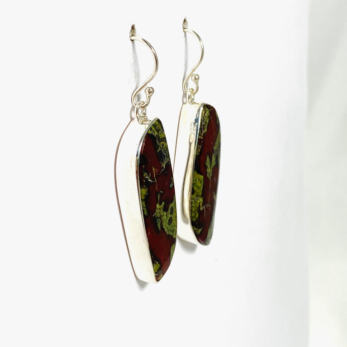 Dragons Blood Stone Freeform Earrings KEGJ1436 - Nature's Magick