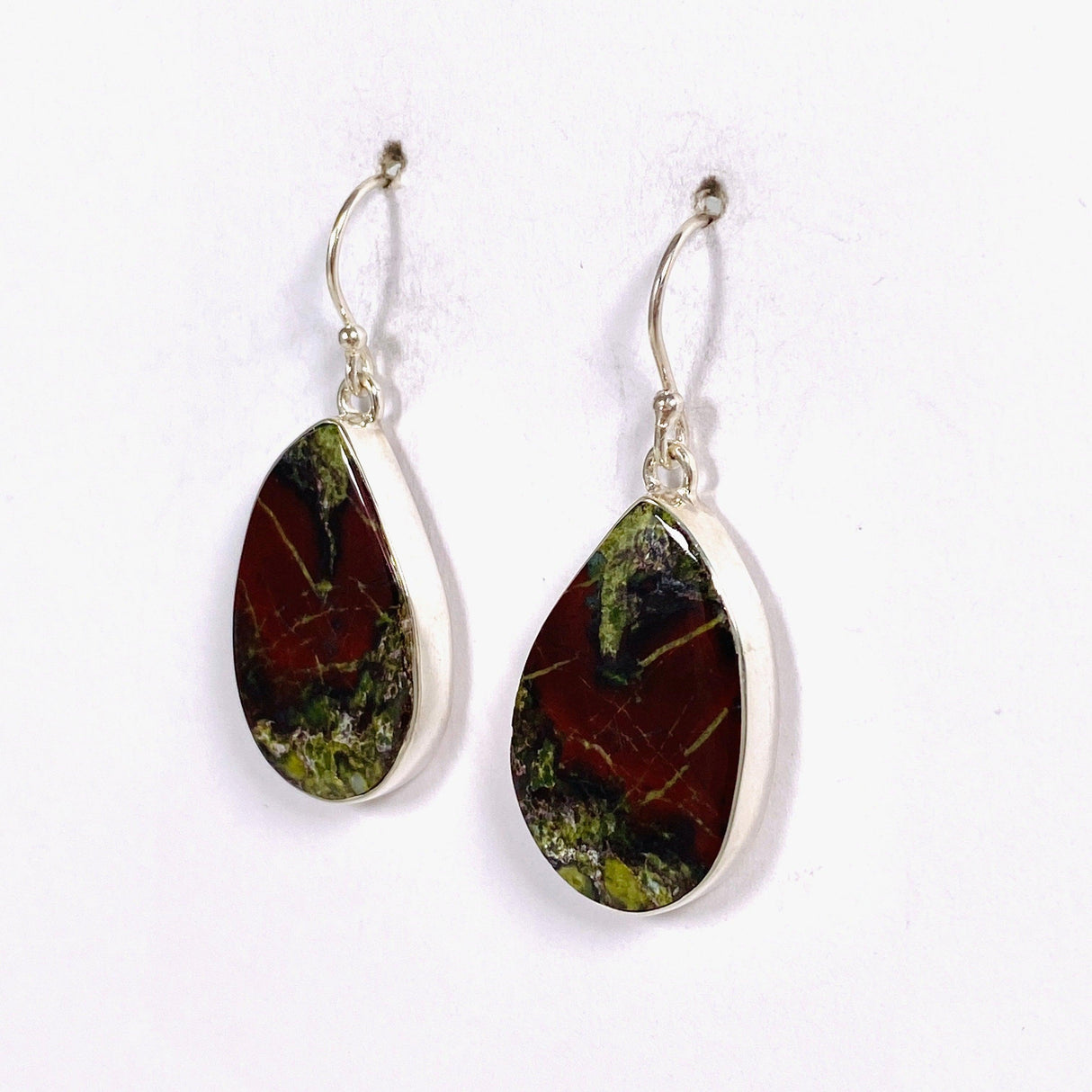 Dragons Blood Stone Teardrop Earrings KEGJ1433 - Nature's Magick