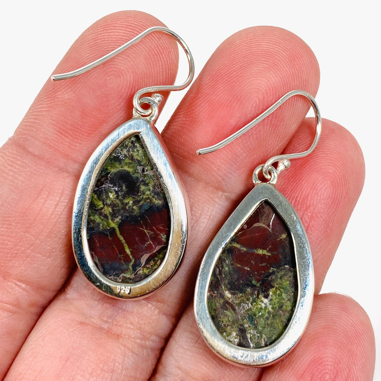 Dragons Blood Stone Teardrop Earrings KEGJ1433 - Nature's Magick