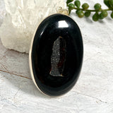 Druzy Black Agate oval pendant KPGJ3175 - Nature's Magick