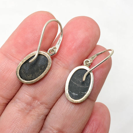 Druzy Pyrite Oval Earrings PEGJ160 - Nature's Magick