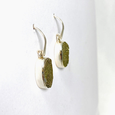 Druzy Pyrite Oval Earrings PEGJ160 - Nature's Magick