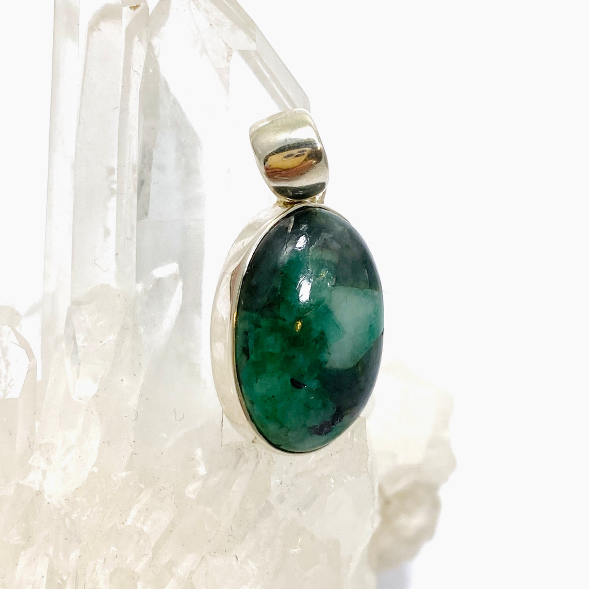 Emerald Oval Cabochon Pendant KPGJ4636