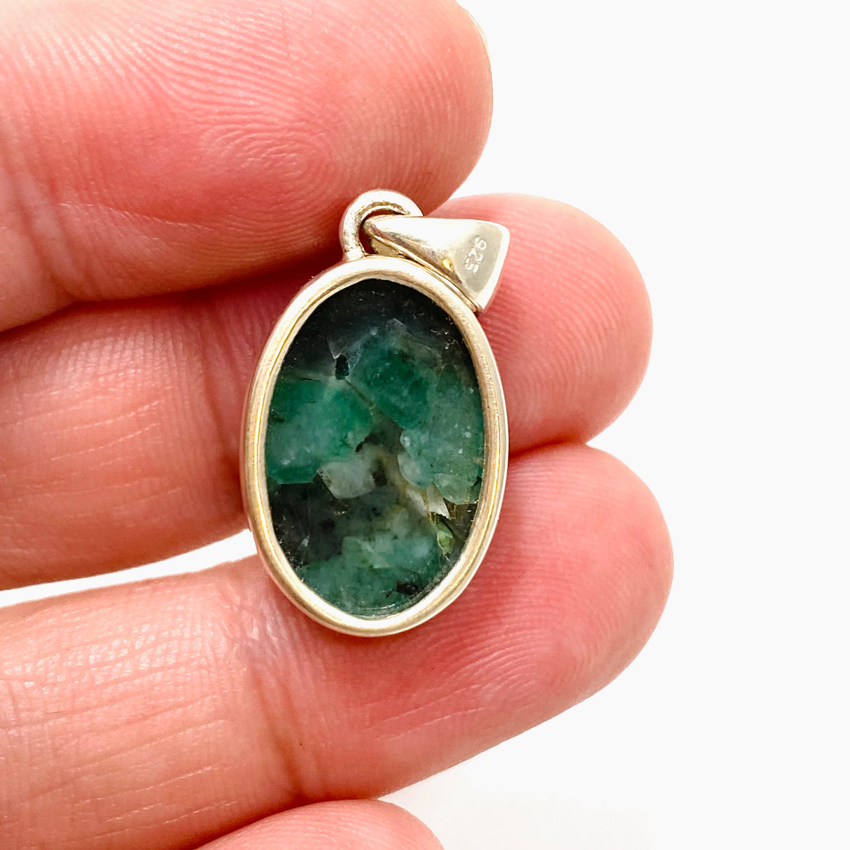 Emerald Oval Cabochon Pendant KPGJ4636