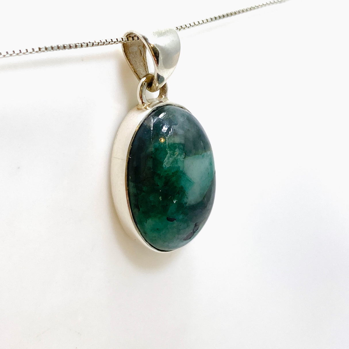 Emerald Oval Cabochon Pendant KPGJ4636