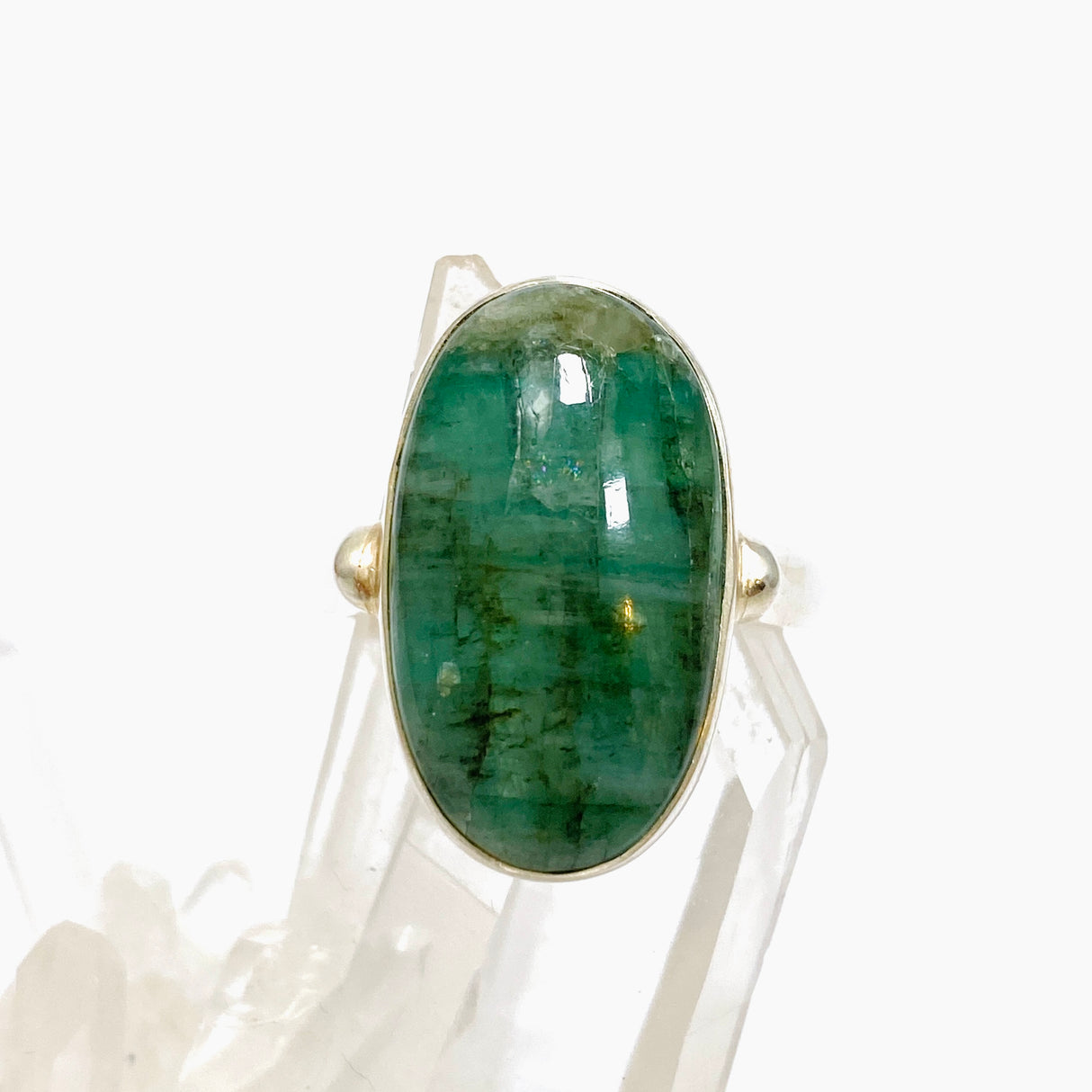 Emerald Oval Cabochon Ring Size 10 KPGJ3294