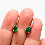 Emerald Oval Faceted Earrings PEGJ288