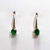 Emerald Oval Faceted Earrings PEGJ288