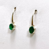 Emerald Oval Faceted Earrings PEGJ288