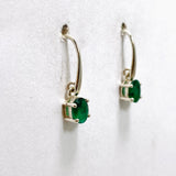 Emerald Oval Faceted Earrings PEGJ288