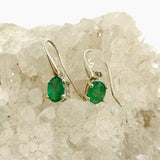 Emerald Oval Faceted Earrings PEGJ289