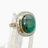 Emerald Square Cabochon Ring with Hammered Detailing Size 8 KPGJ3301