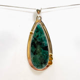 Emerald Teardrop Cabochon Pendant in a Decorative Setting KPGJ4642