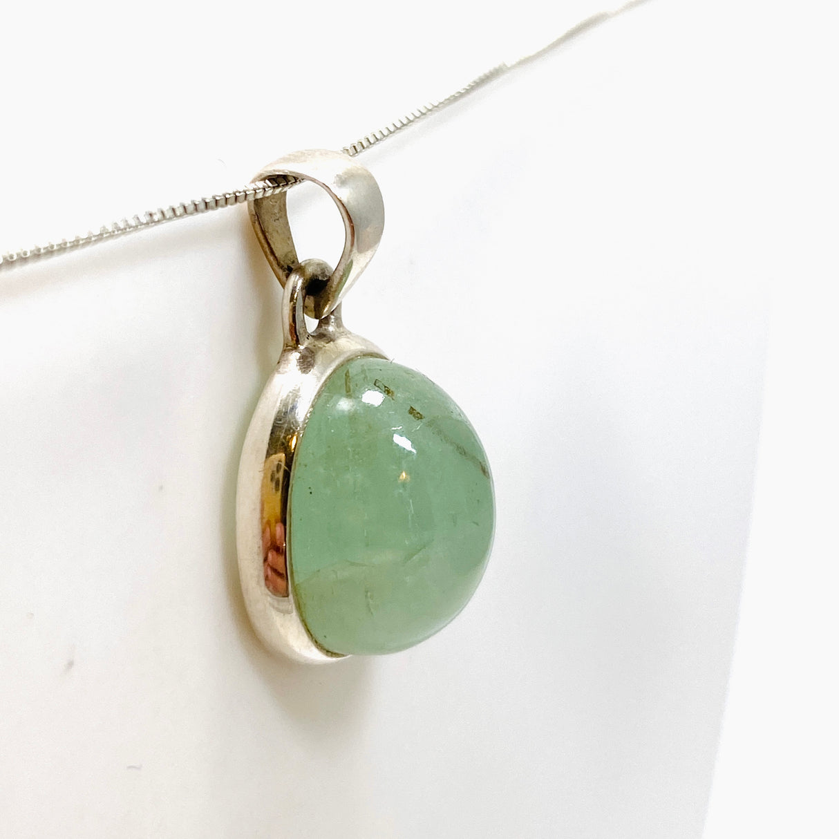 Emerald with Rutile Oval Cabochon Pendant PPGJ805