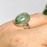 Emerald with Rutile Oval Cabochon Ring Size 5.5 PRGJ649