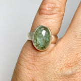 Emerald with Rutile Oval Cabochon Ring Size 5.5 PRGJ649