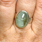 Emerald with Rutile Oval Cabochon Ring Size 8.5 PRGJ549