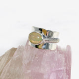 Ethiopian Opal set in wide silver band ring s.6 KRGJ3002 - Nature's Magick