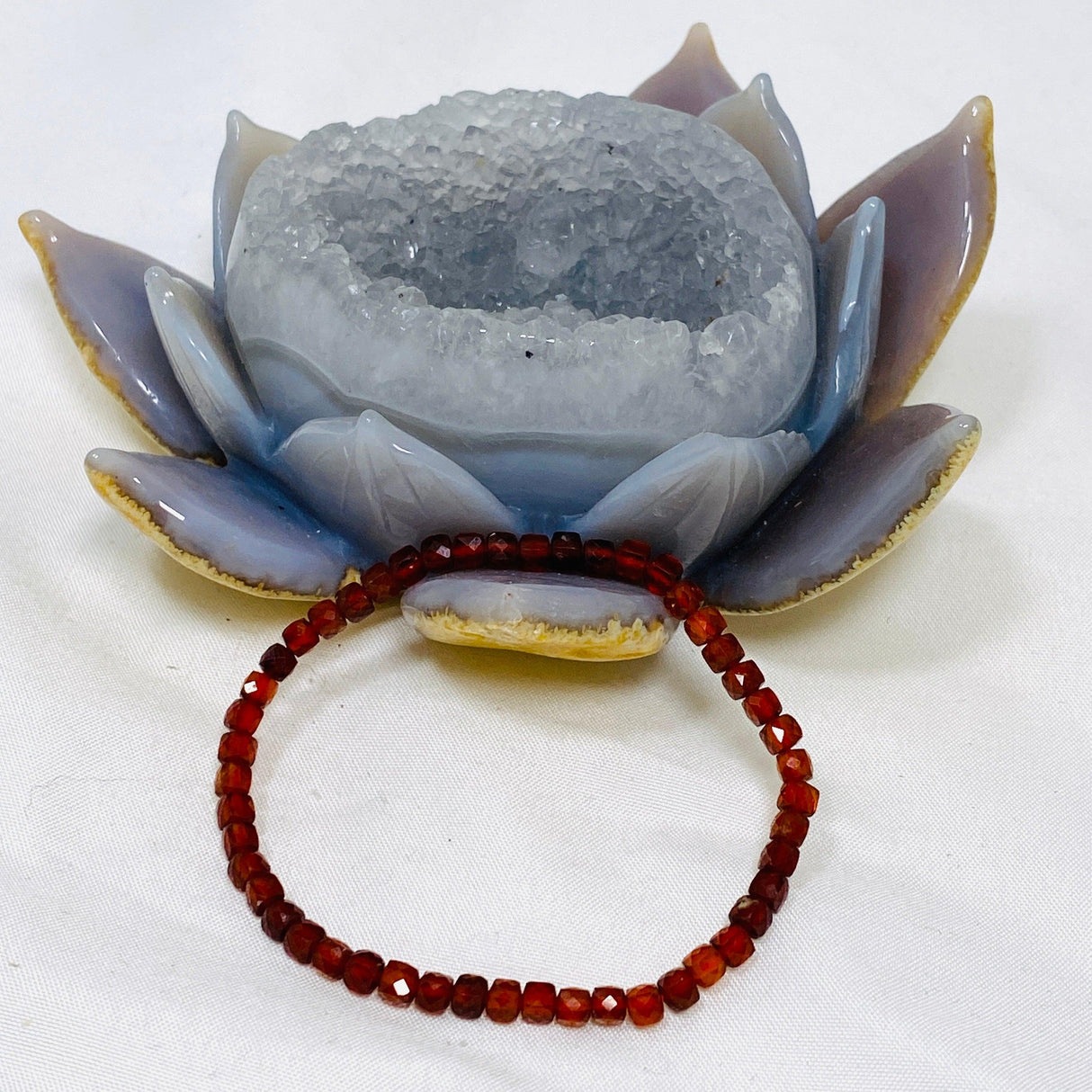 Faceted Square Gemstone Bracelet 4mm - Nature's Magick