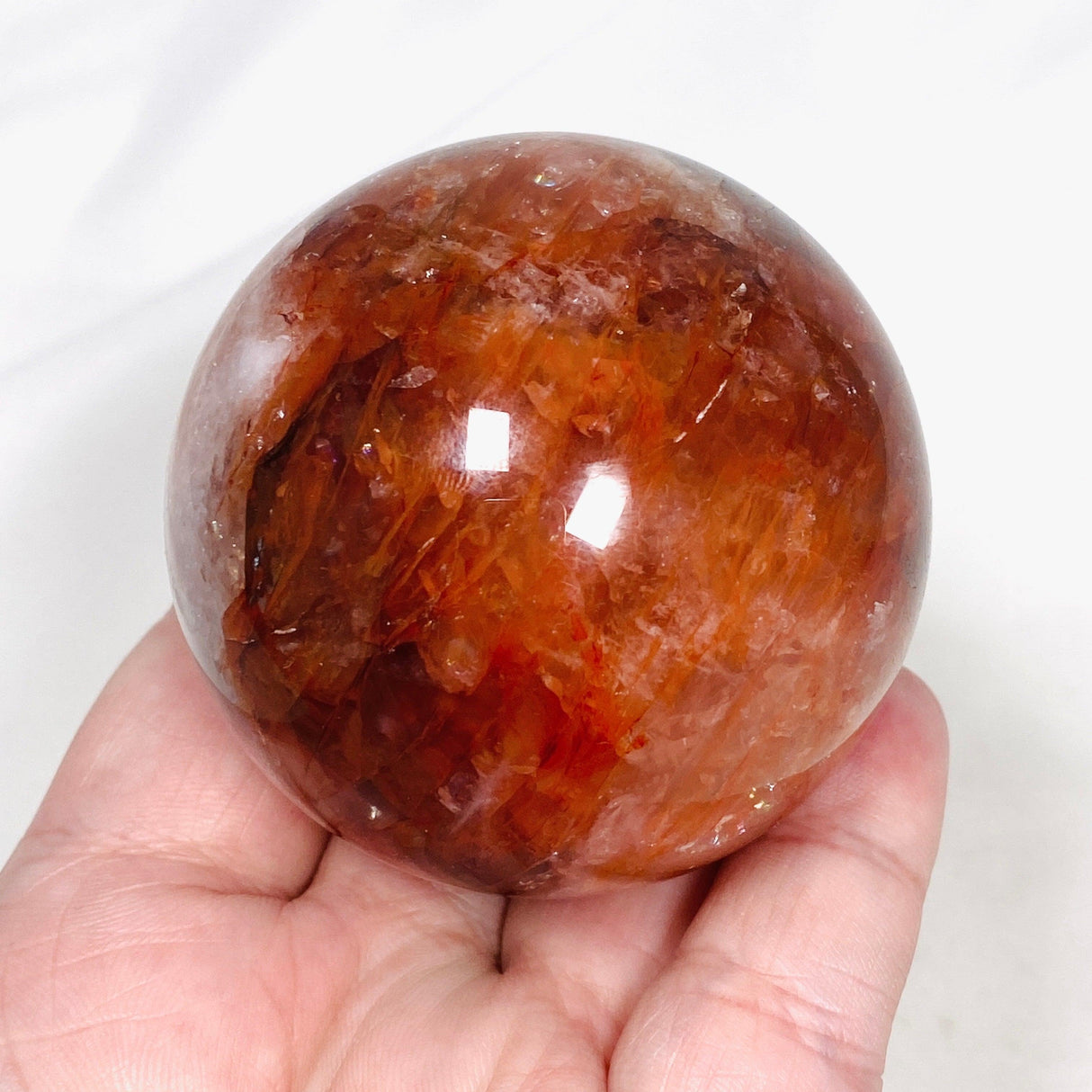 Fire Quartz Sphere FQS-08 - Nature's Magick