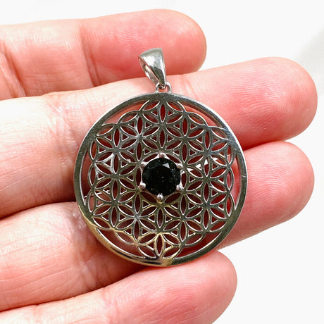 Flower of Life Moldavite Pendant IVMP-06 - Nature's Magick